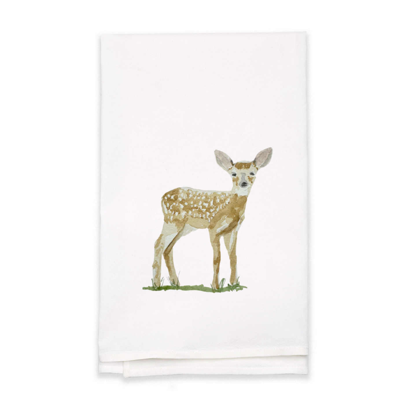baby deer tea towel
