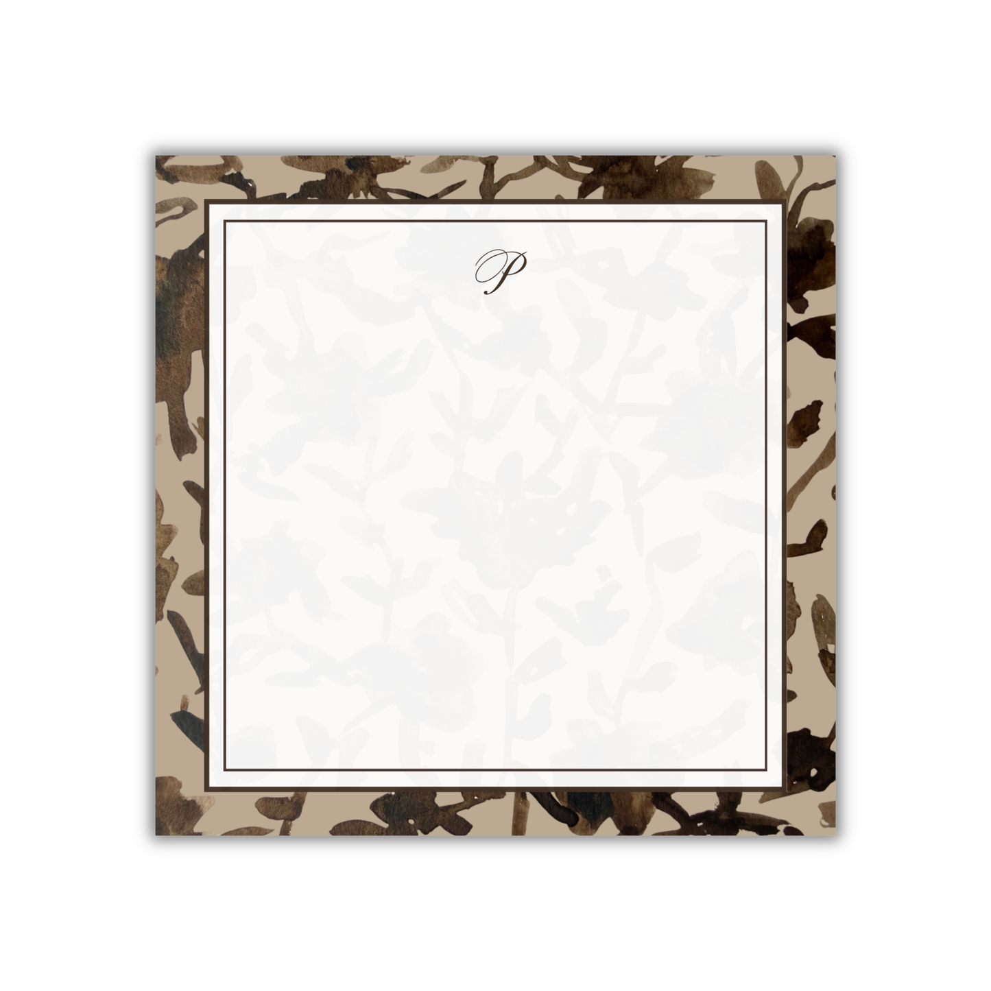 lauren 8x8" notepad (brown)
