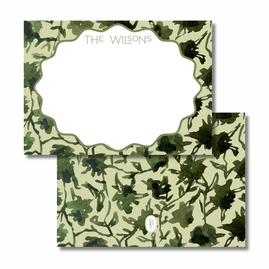 lauren notecards (green)