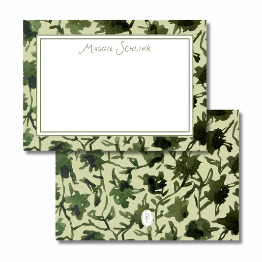 lauren notecards (green)