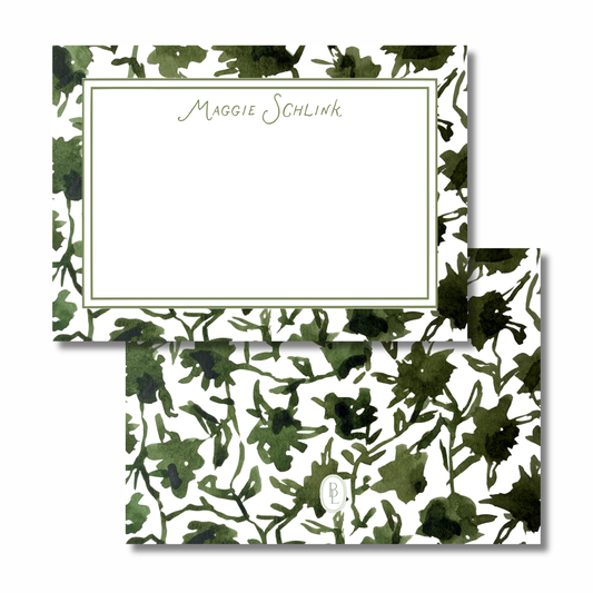 margot notecards (green)
