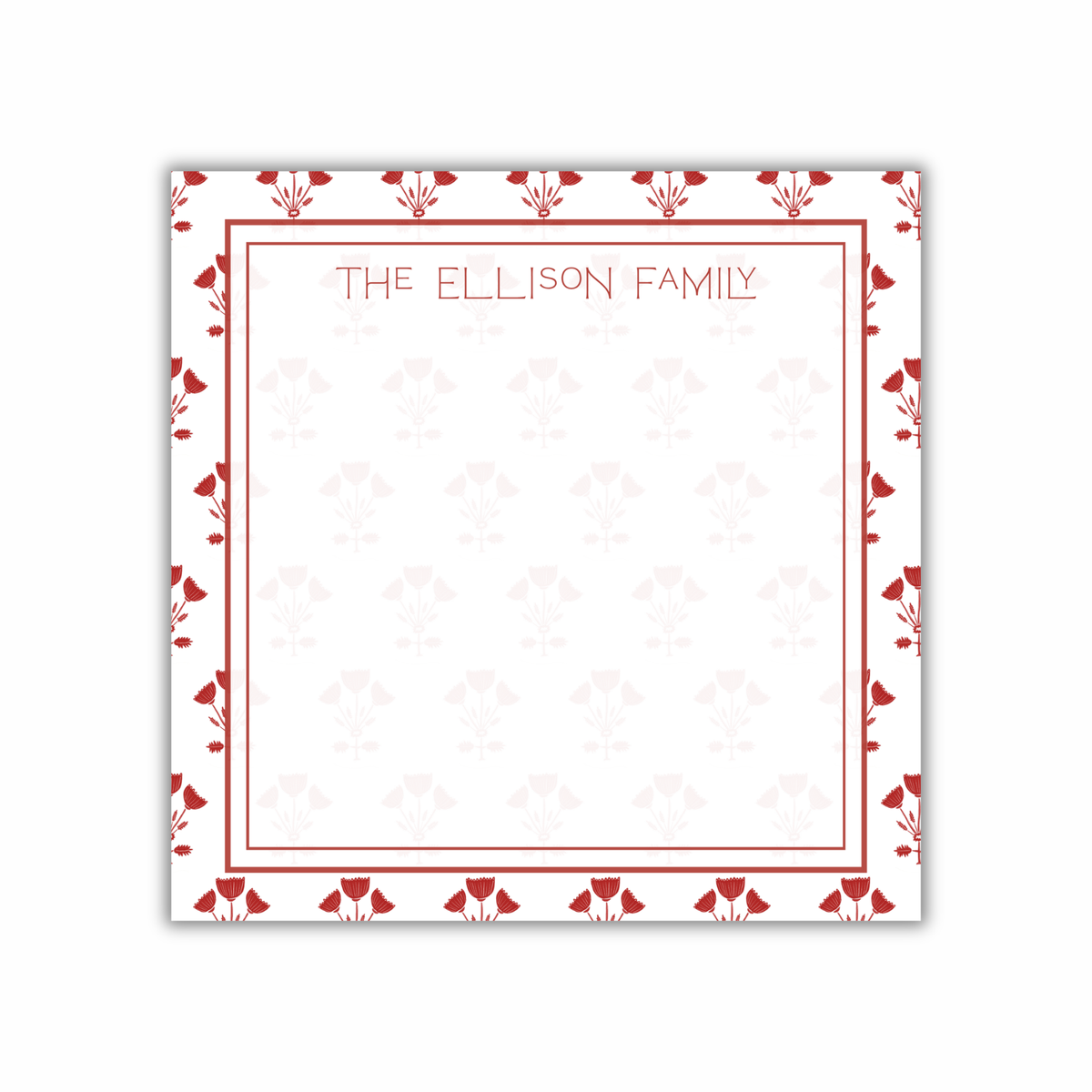 jenn 8x8" notepad (red)