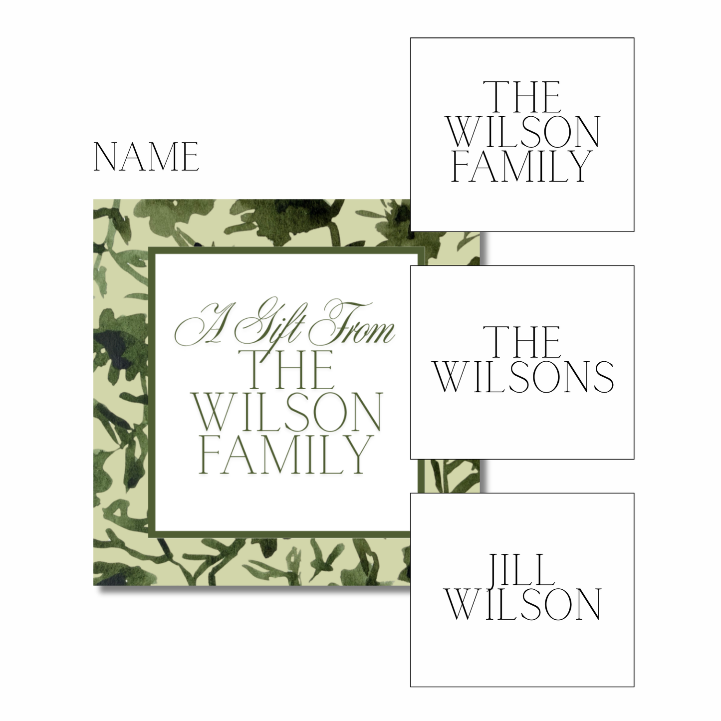 lauren gift tags (green)