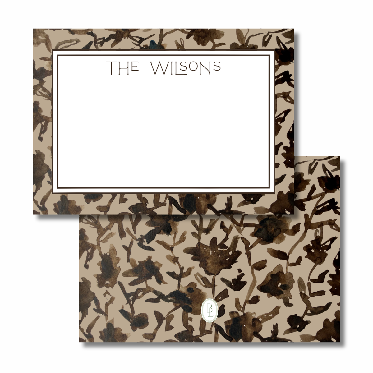 lauren notecards (brown)