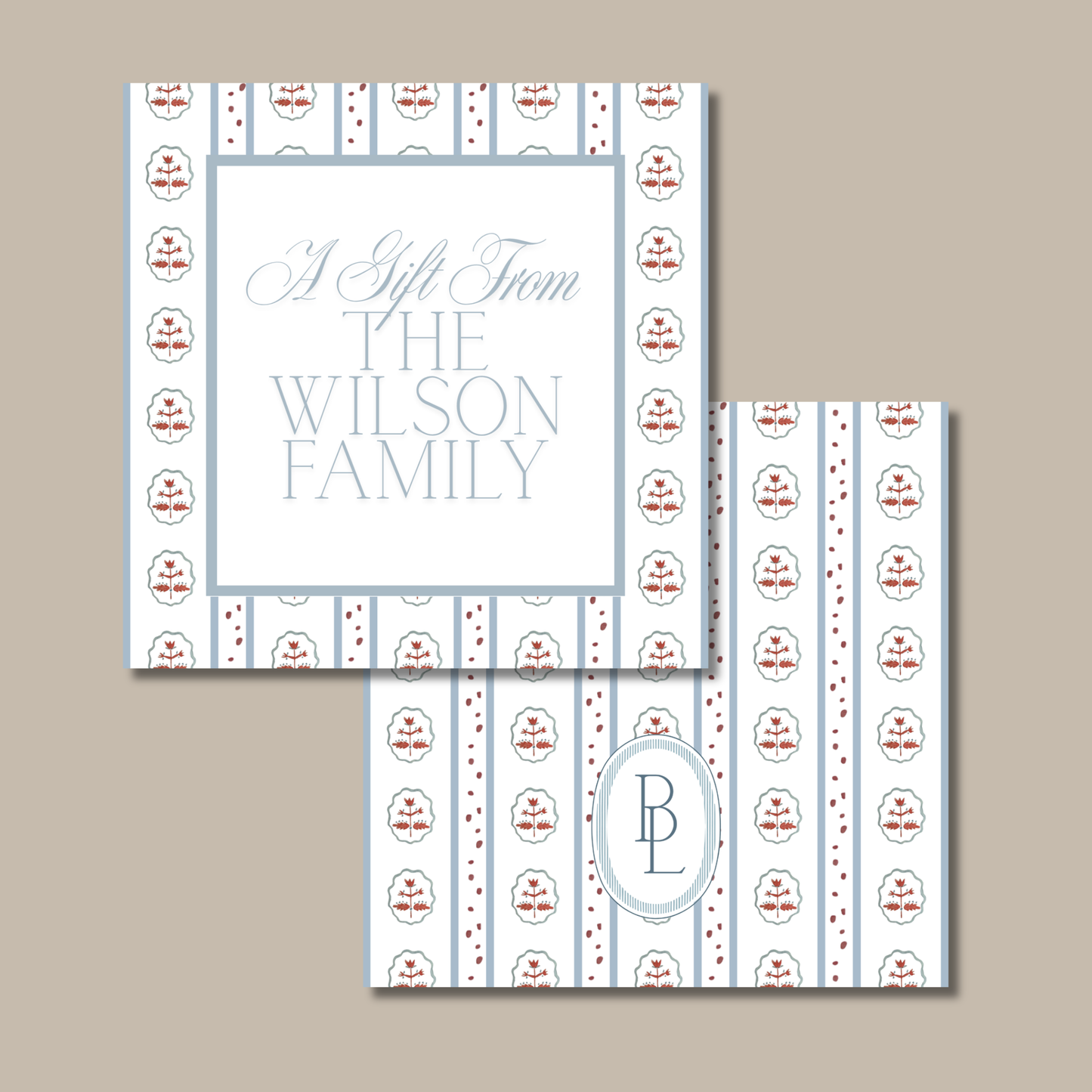 medallion gift tags
