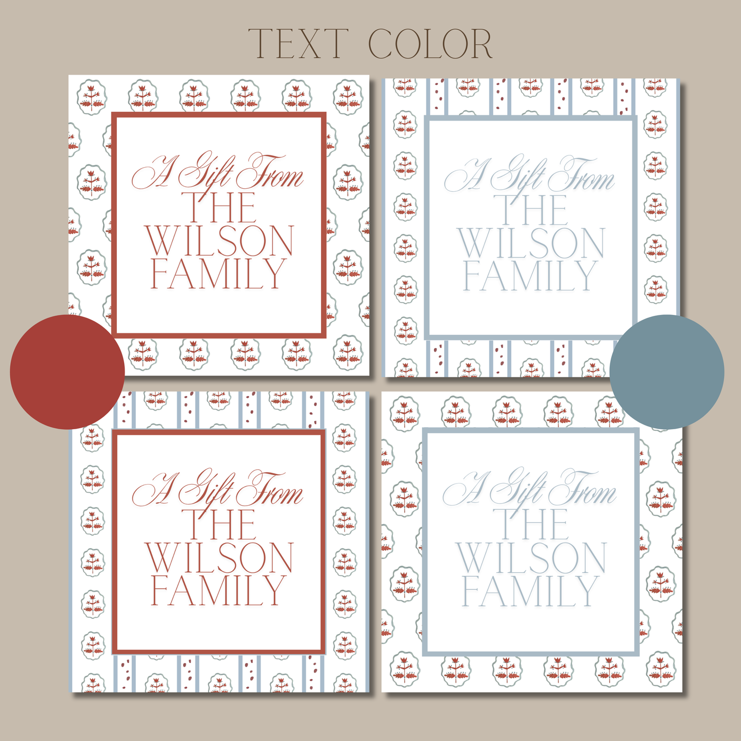 medallion gift tags