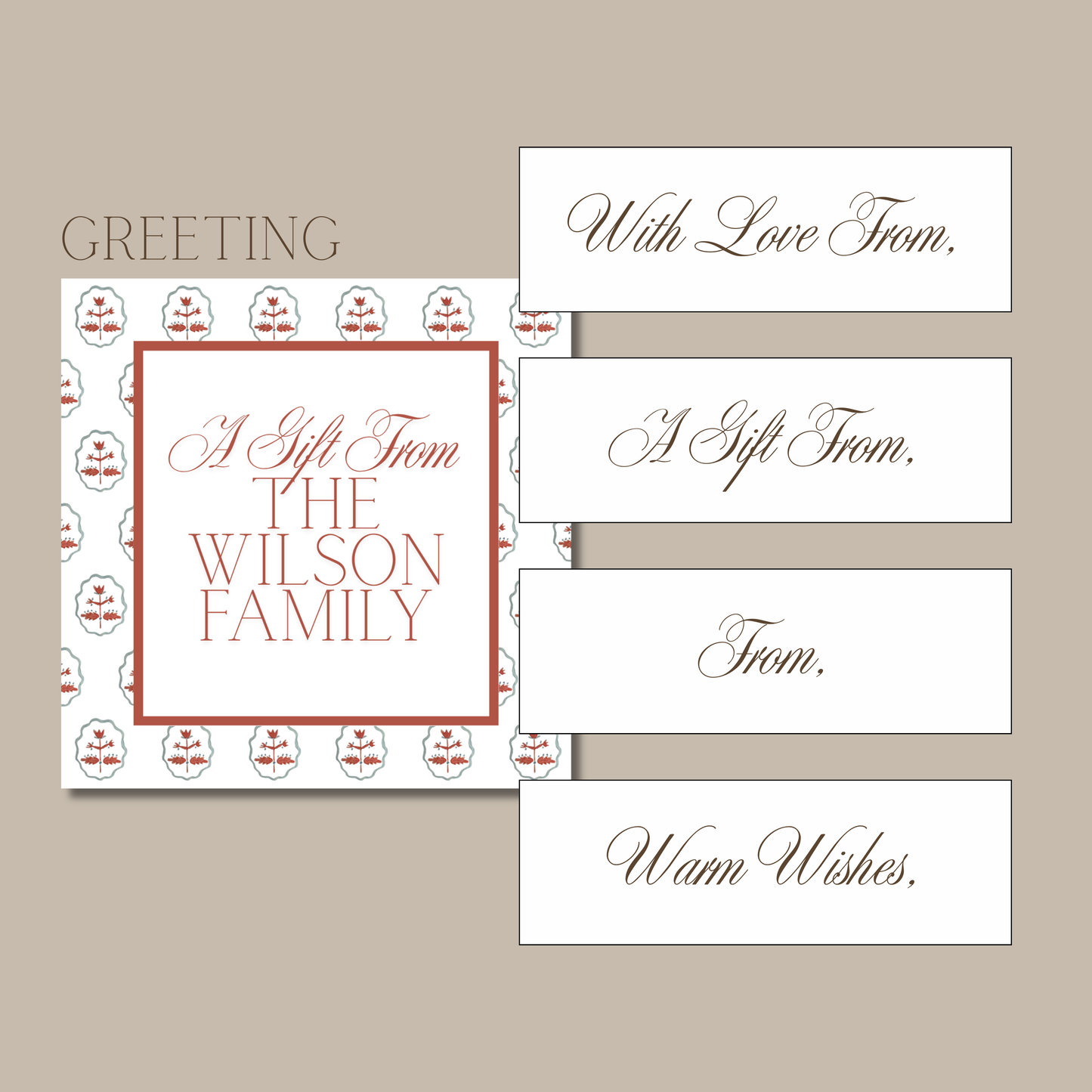 medallion gift tags