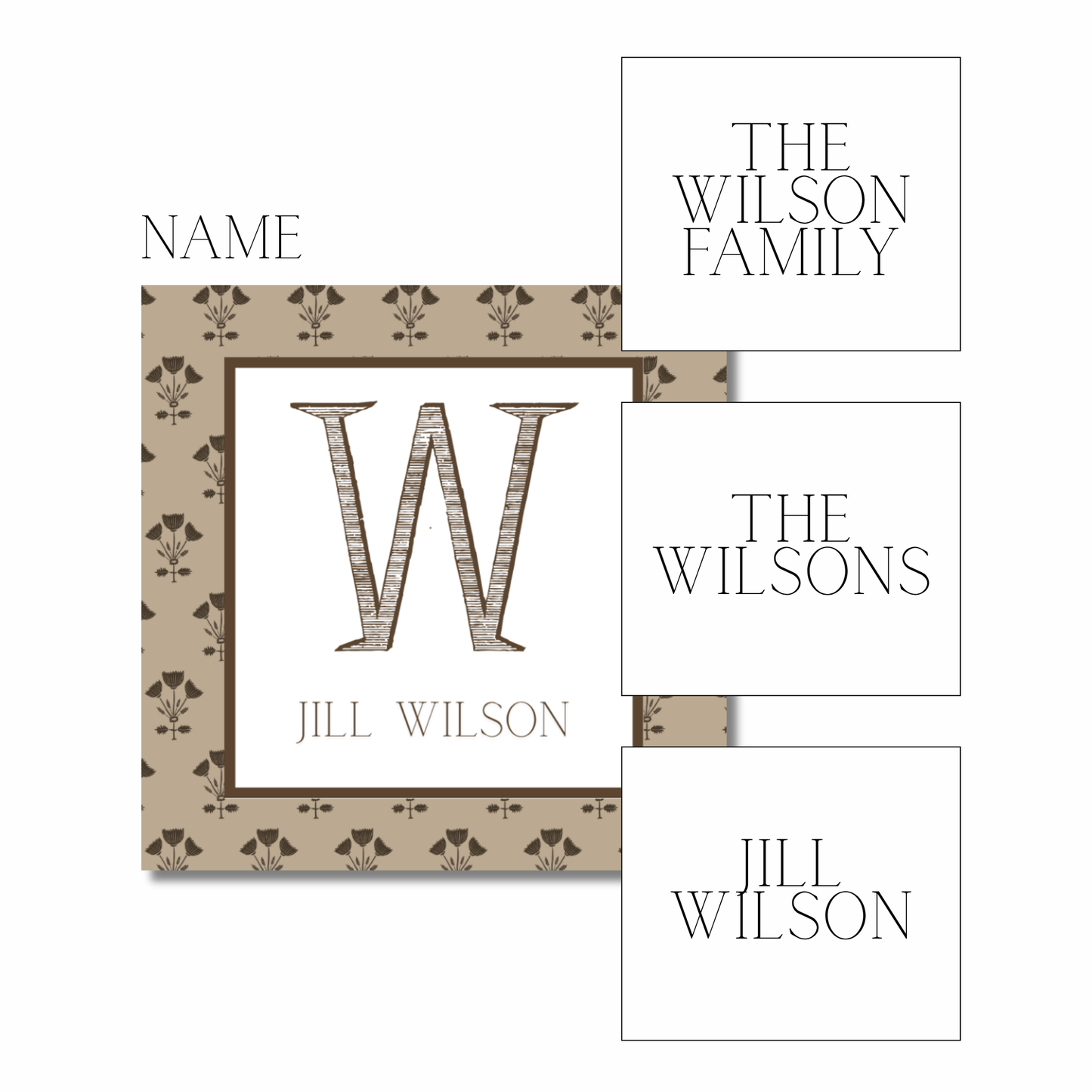 jenn gift tags (brown)