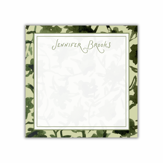 lauren 8x8" notepad (green)