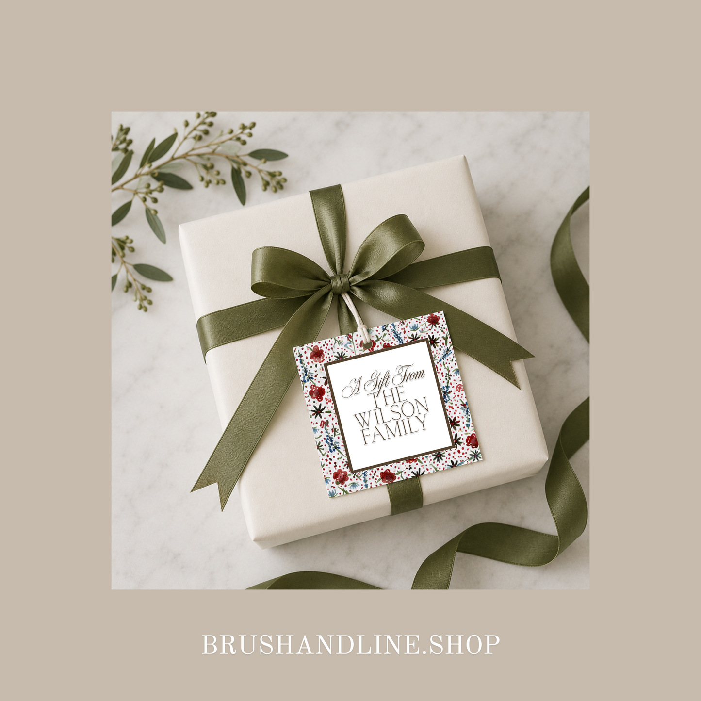 medallion gift tags
