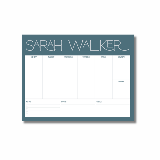 weekly planner notepad (blue)