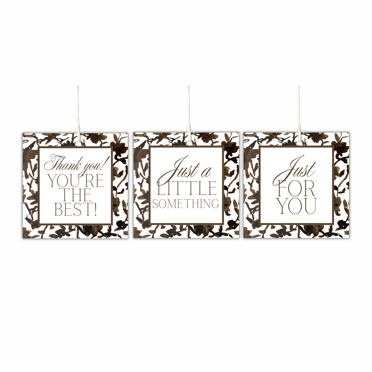 brown variety gift tags (set of 12)