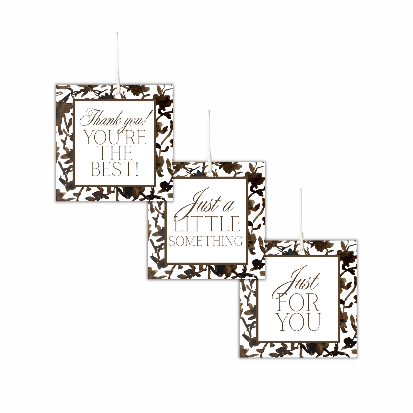 brown variety gift tags (set of 12)